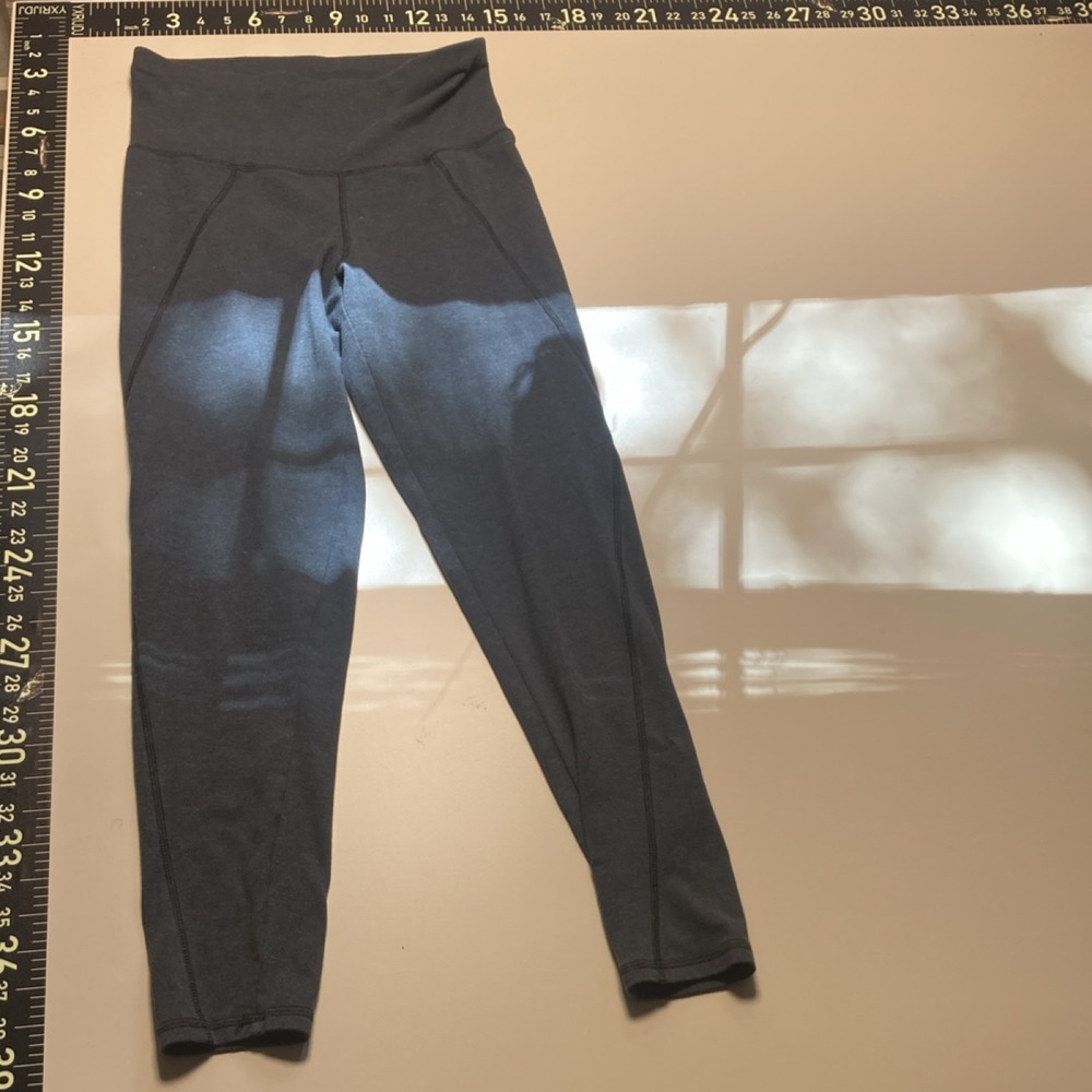 Simply Vera Vera Wang Gray Ankle Leggings M High Rise Stretch Cotton Blend